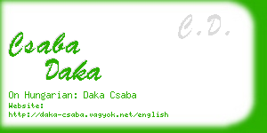 csaba daka business card